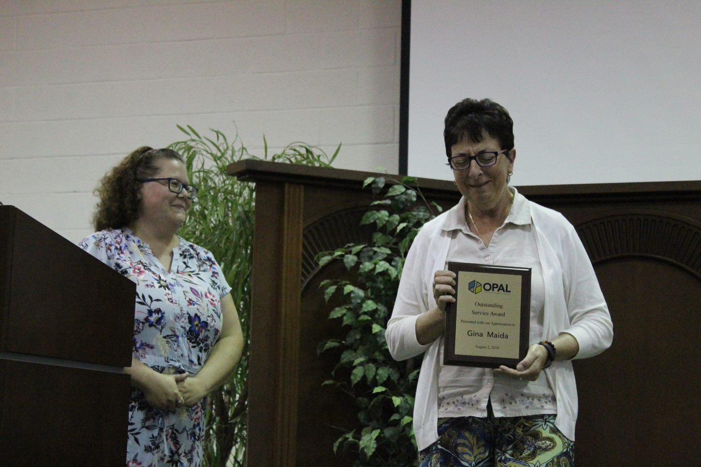 Gina Maida 2019 OPAL Service Award Recipient